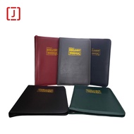 Document Keeper Folder File Zipper Leather Contents 60 Sheets DK-888 Clear holder Document Folder