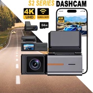 [Msia Stock] 4K Dash Cam Front Rear | Wi-Fi | Night Vision | Dash cam | dashcam kereta | car dashcam