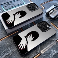 HP Softcase IMD Black Minimalist Silhouette Motif Premium Protector Compatiblehp For Iph 17 16 15 14