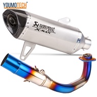 ท่อไอเสียรถจักรยานยนต์สำหรับ YAMAHA Xmax 300 Xmax 250 2017-2024 ปลายท่อกลางหน้าท่อไอเสียแบบสวมข้อศอก