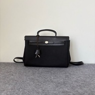 Hermes 愛馬仕 herbag 黑銀 vintage 中古雙肩包