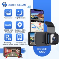 1080P HD Wifi Built-in GPS Auto Drive 24h Parking Monitor Dash Cam Front Rear Camera Car Dashcam