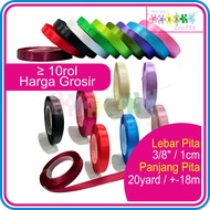 Satin Ribbon 1cm or 3/s 8 inches Long /Roll 20 yards +-18 meters Ready in Many Colors