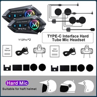 HLINKEY Y12 PRO Motorcycle Intercom Bluetooth 5.4 500M Intercomunicador Speaker Earphone For 2 Rider