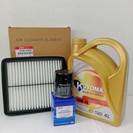 SUZUKI JIMNY SIERRA 1.5 2019year (JB74V,3BA-JB74W) OIL FILTER + AIR FILTER + KOYOMA 15W40 4L MINERAL