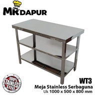 MRDAPUR WT3 100x50 STURDY ORIGINAL MULTIPURPOSE STAINLESS TABLE