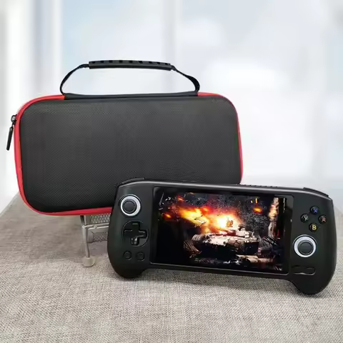 Game Console Carrying Bag EVA Hard Carrying Case with Mesh Pocket Hardshell Case for Anbernic RG556 