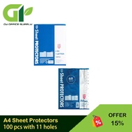 [GY Office] Lion/A-PLUS File Sheet Protectors A4 100pcs (11 holes punched)