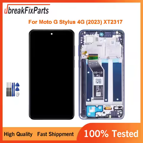 For Motorola Moto G Stylus 2023 4G XT2317 XT2317-3 LCD Display Touch Screen Assembly With Frame for 
