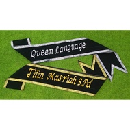 (1 DAY DONE) Tahfidz Sash Ceremony Officer Paskibra Scarf Graduation Shawl Award