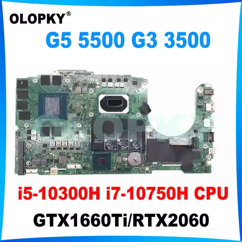 19753-1 Motherboard for Dell G5 5500 G3 3500 Laptop Motherboard with i5-10300H i7-10750H CPU GTX1660