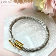 Stainless Steel High Quality Twisted Unisex Stackable Bangle