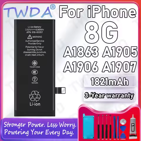 616-00357 Large capacity 1821mAh Battery For iPhone 8G/A1863/A1905/A1906/A1907 Batteries New High Qu