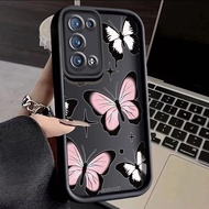 For OPPO Reno 6 4g Reno 6 5G Reno 6z 5G Reno 6 Pro 5G Reno 6 Pro Plus Case Butterfly Angel Eyes Stepped Thin Cover Shockproof Thicken All Inclusive Protection Cases