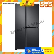 Samsung 670L 3 Door Side By Side Inverter Refrigerator RS63R5591B4/ME (Black) RS63R5591B4