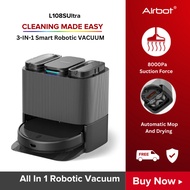 [Restock Mid-May] Airbot Robotic Vacuum L108S Pro Ultra | 8000Pa, LiDar Mapping Auto Empty Auto Wash Dry Mop, Vacuum Mop