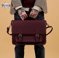 British Fashion Women Leather Handbag Briefcase Men Laptop Bag Girls Leather Schoolbag Textbook Bags