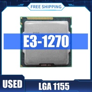 ใช้ซีพียู Intel Xeon ของแท้เกือบใหม่ E3 1270 E3-1270 3.4 GHz Quad-Core เดสก์ท็อปเซอร์เวอร์เครื่องประมวลผลซีพียู8M 80W LGA 1155รองรับเมนบอร์ด B75