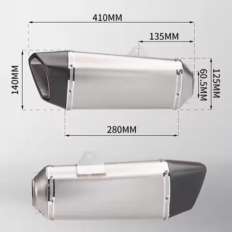 Motorcycle exhaust pipe Motor Muffler Carbon Fiber proyect Scooter with DB killer for z400 R25 R6 R3