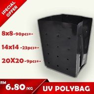 1KG Black UV Polybag Hitam Polibag Polybeg 8"x8" 14"x14" 20"x20"