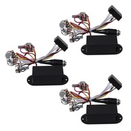 2 Band Active Bass Guitar EQ Equalizer Preamp Circuit Pickup Black