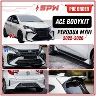 Perodua Myvi (2022-2026) ACE Gear Up Bodykit G3 Body Kit Front Bumper Lip Side Skirt Rear Bumper Dif