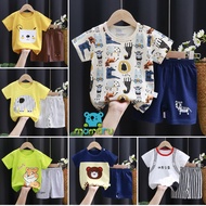 Momoru - Short Sleeve Baby Clothes Suits 0 6 Years Old Children's Clothes Pants Short Sleeve Suits B