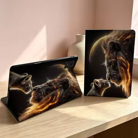 Luxurious Lion Pattern For Lenovo Xiaoxin Lenovo Tab Pad Pro Plus K11 P12 M10 Legion Y900 Y700 Inch 