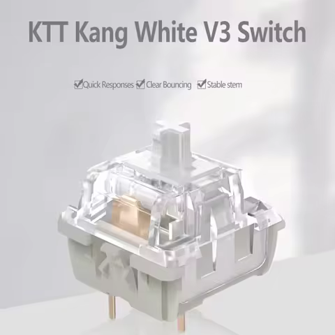 KTT Kang White V3 Switches Linear 3 Pins 45g RGB For Custom DIY Office Mechanical Keyboard Gaming Co