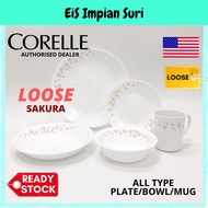 Corelle Loose Sakura (Dinner/Luncheon/Bread/Serving Plate/Noodle/Soup Bowl/ Mug) Pinggan Mangkuk Corelle