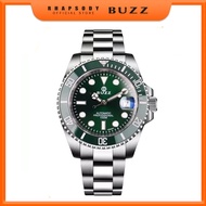 Buzz  Germany Jam  Tangan Lelaki Men's Stainless Steel Automatic Watch BZ-9980D