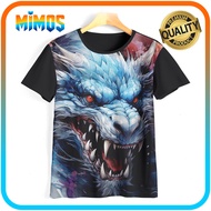 3D Dragon Animal Kids T-Shirt 3D Dragon Dragon Top N3D-06 For Ages 1-12 Years