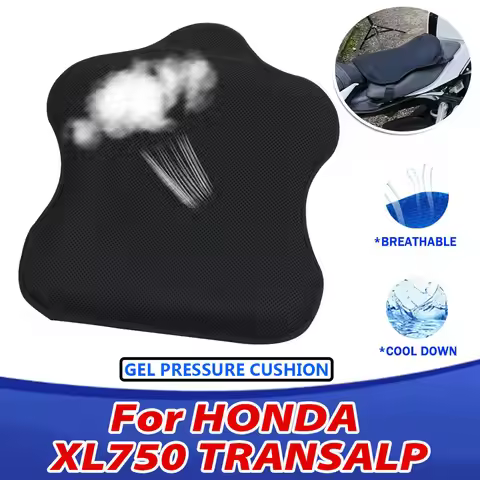 Motorcycle Accessories Gel Seat Cushion Cover Pressure Relief Pad Breathable For HONDA XL 750 Transa