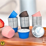 [50pcs] Colored Foil 3oz Cupcake Liner Premium Cupcake Liner Shiny Aluminum Liner