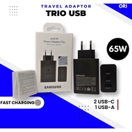 Original Samsung Type C Charger Adapter 65w / 25w / 15w USB Trio Port / Guaranty 1 Year Super Fast C