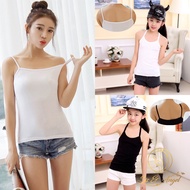 Sis & Angel Camisole Girl Sleeveless Slim Strip Singlet Kid Student Teenager Innerwear Seamless Top 