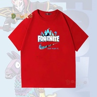 Ready Stock Baju Tshirt Budak Fortnite Cotton Top Cartoon T Shirt Kids Adult Unisex Crew Neck Game T
