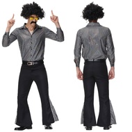Retro 70s Hippie Cosplay Costume Halloween Costume Suit for Men Fancy Disguise Carnival Party Vintage Rock Disco Night Club