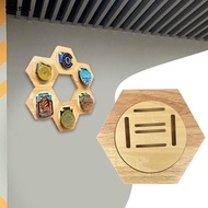yuksok Medal Display Stand Wall Mount Medal Rack Hexagonal Multipurpose Award Display Rack Award Hol
