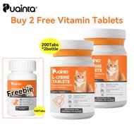 [Save 30%Off] PUAINTA Cat Lysine Tablets  Cat Cold Sneezing Runny Nose Against FVR Cat Supplement Bo