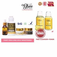 Gbee Glow Beauty Skincare Paket Gold Whaitening Terlaris Promo Ori Untuk Pemutihan Kulit Wajah Dan M