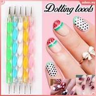 【5 PCS】Double-headed spiral nail drill pen set nail art pen set DIY nail drill pen set nail art tool