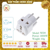 WD9 conversion plug [UP TO 4000W] 3 pins standard UK, AUSTRALIA, AMERICAN, JAPANESE to 2 4.8mm round