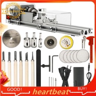 [Hot-Sale] Mini Lathe Machine DIY Woodworking Wood Lathe Milling Machine Grinding Polishing Beads Drill Rotary Tool Set EU Plug