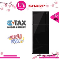 SHARP ตู้เย็น 2 ประตู รุ่น SJ-X410GP-BK Sharp 14.4 คิว J-Tech Inverter [ SJ-X410GP RT38CG6020 RV-X400PF X410GP ]