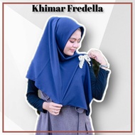 Arsya Hijab khimar Instant Fredella Hijab Side Slit Lace Butterfly Shape Diamond Crepe Material