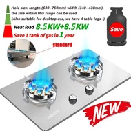SUKINBO 8.5KW Double Burner Stainless Steel Gas Stove Desktop Embedded Liquefied Gas Cooker Dapur ga