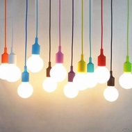 Dây đèn thả nhiều màu sắc đuôi đèn tròn E27
