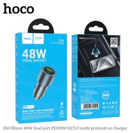Hoco Z60 Car Charger 48W Fast Charging PD30W+QC3.0 - Genuine 2-Port USB and Type-c Fast Charging Car