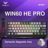 AULA | AULA WIN60 WIN68 HE Magnetic Switch Keyboard 60% 68% Custom Esports Rapid Trigger 8K Return R